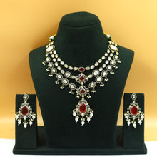 Round Neck Layered Kundan Necklace Set 18716-28