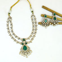 Round Neck Layered Kundan Necklace Set 18718-28