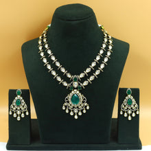 Round Neck Layered Kundan Necklace Set 18718-28