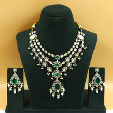 Round Neck Layered Kundan Necklace Set 18716-28