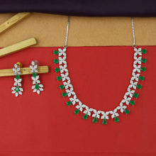 Silver Polish Zircon/AD Necklace Set 6764-69