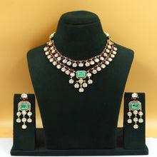Round Neck Layered Kundan Necklace Set 19041-28