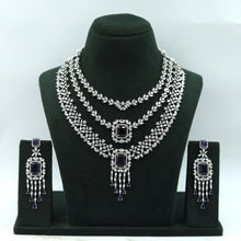 Round Neck Zircon/AD Necklace Set 11819-31