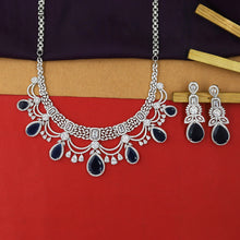 Round Neck Zircon/AD Necklace Set 5581-69