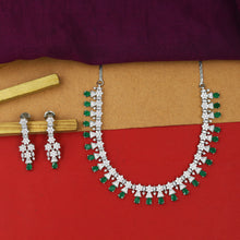 Green Zircon/AD Necklace Set