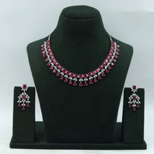 Round Neck Zircon/AD Necklace Set 4151-69