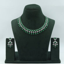 Round Neck Zircon/AD Necklace Set 4151-69