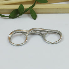 Zircon/AD Tripple Finger Ring 20203-08