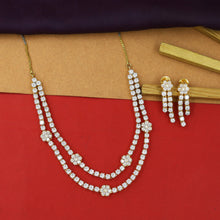 Round Neck Zircon/AD Necklace Set 6220-08