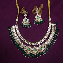 Round Neck Kundan Necklace Set 10166-28