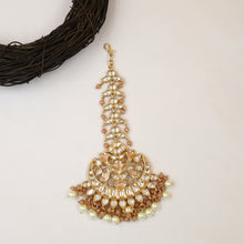 Mint Green Kundan Maang Tikka 18838-6020