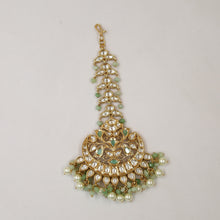 Mint Green Kundan Maang Tikka 18838-6020