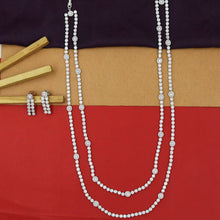 Long Neck Zircon/AD Necklace Set 10616-68