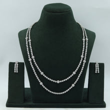 Long Neck Zircon/AD Necklace Set 10616-68