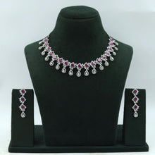 Silver Polish Zircon/AD Necklace Set 6766-69