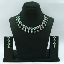 Silver Polish Zircon/AD Necklace Set 6766-69