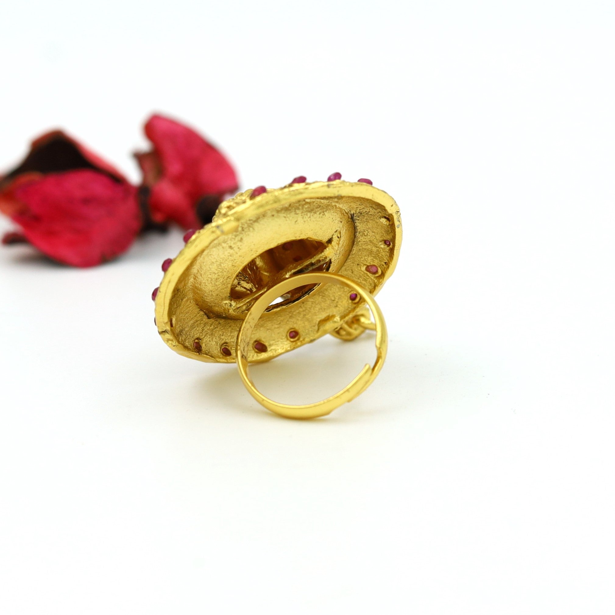 Lord Ganesh Antique Finish Cocktail Ring 7949-1707