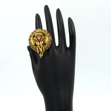 Lord Ganesh Antique Finish Cocktail Ring 7949-1707