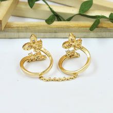 Zircon/AD Double Finger Ring 20207-08