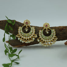 Mint Green  Meenakari  Kundan Earring 1226-5291