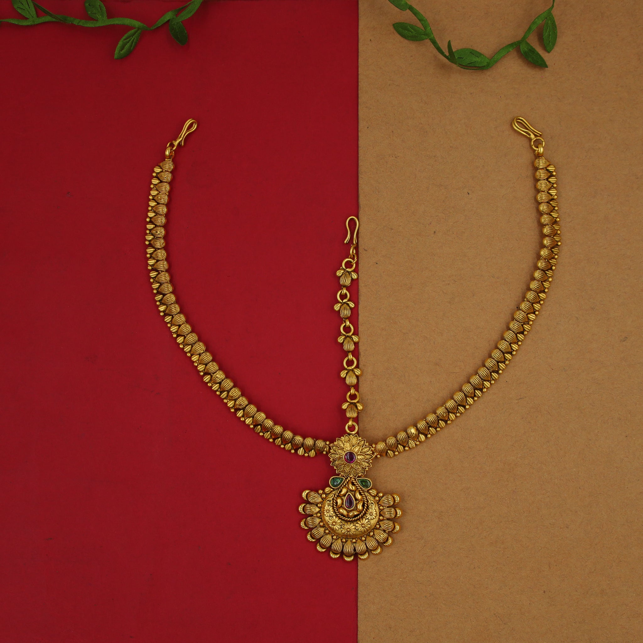 Antique Gold Mathapatti 15658-28