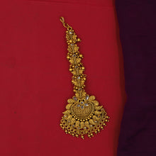 Antique Gold Polish Maang Tikka 3792-28