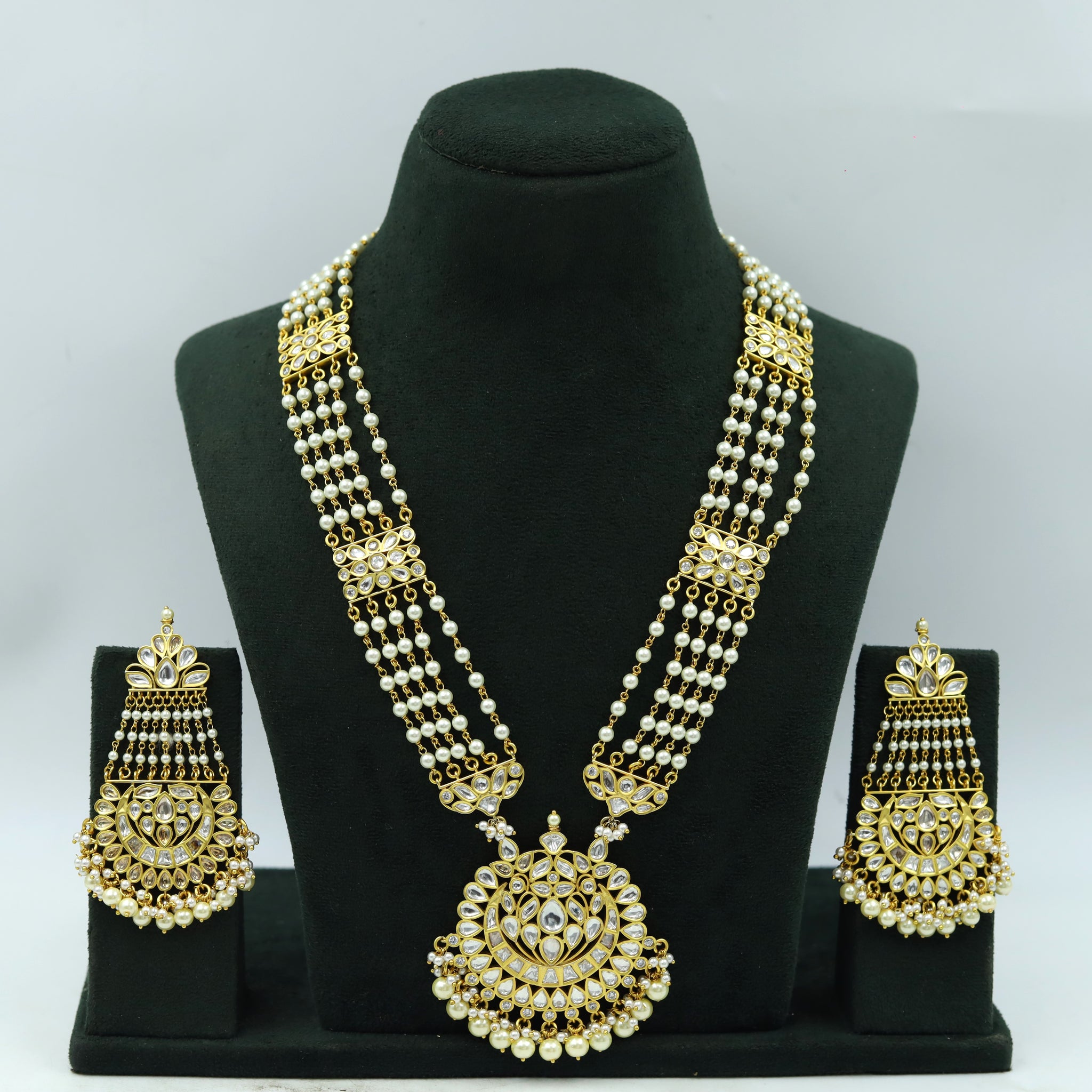 Long Neck Kundan Necklace Set 6357-28