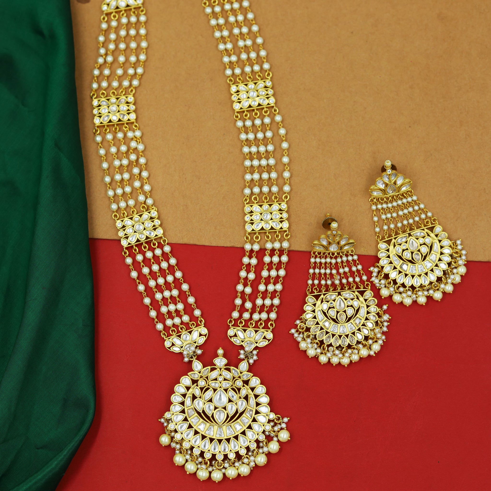 Long Neck Kundan Necklace Set 6357-28