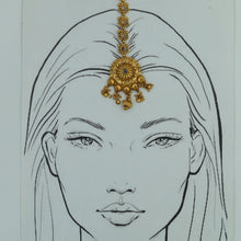 Gold Maang Tikka 19901-7085