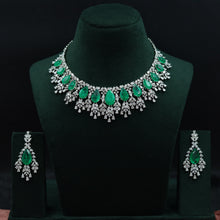 Manish Malhotra Inspired Round Neck Zircon/AD Necklace Set 11889-69