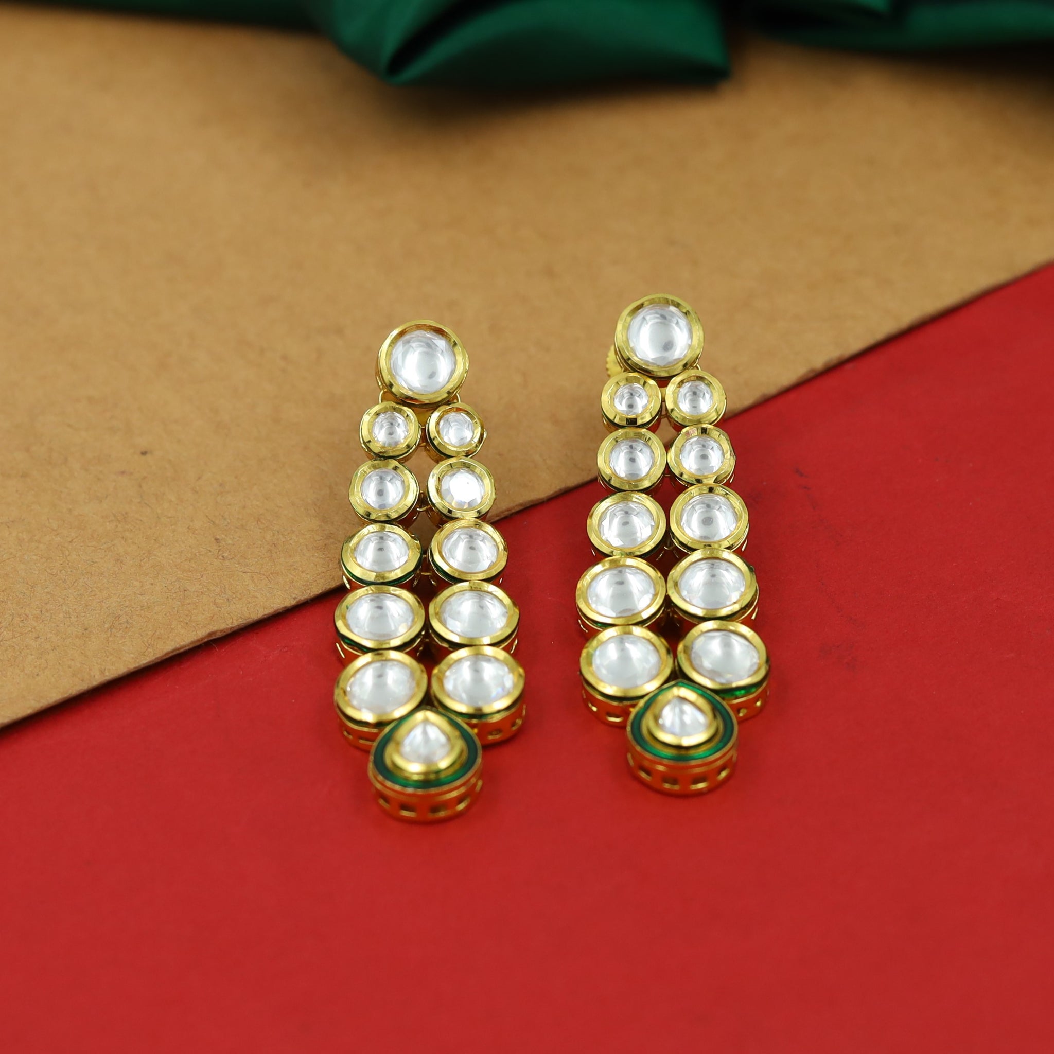 Long Neck Kundan Necklace Set 12184-28