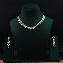 Round Neck Zircon/AD Necklace Set 11903-69