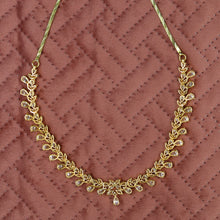 Round Neck Zircon/AD Necklace Set 11903-69