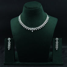 Round Neck Zircon/AD Necklace Set 11903-69
