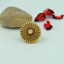 Antique Gold Finish Ring 12239-28