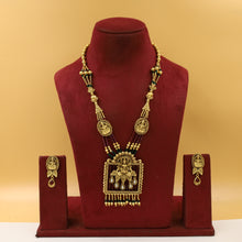 Antique Gold Finish Temple Pendant Set 18303-5485