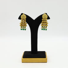 Green Gold Look Necklace Set 15424-2571