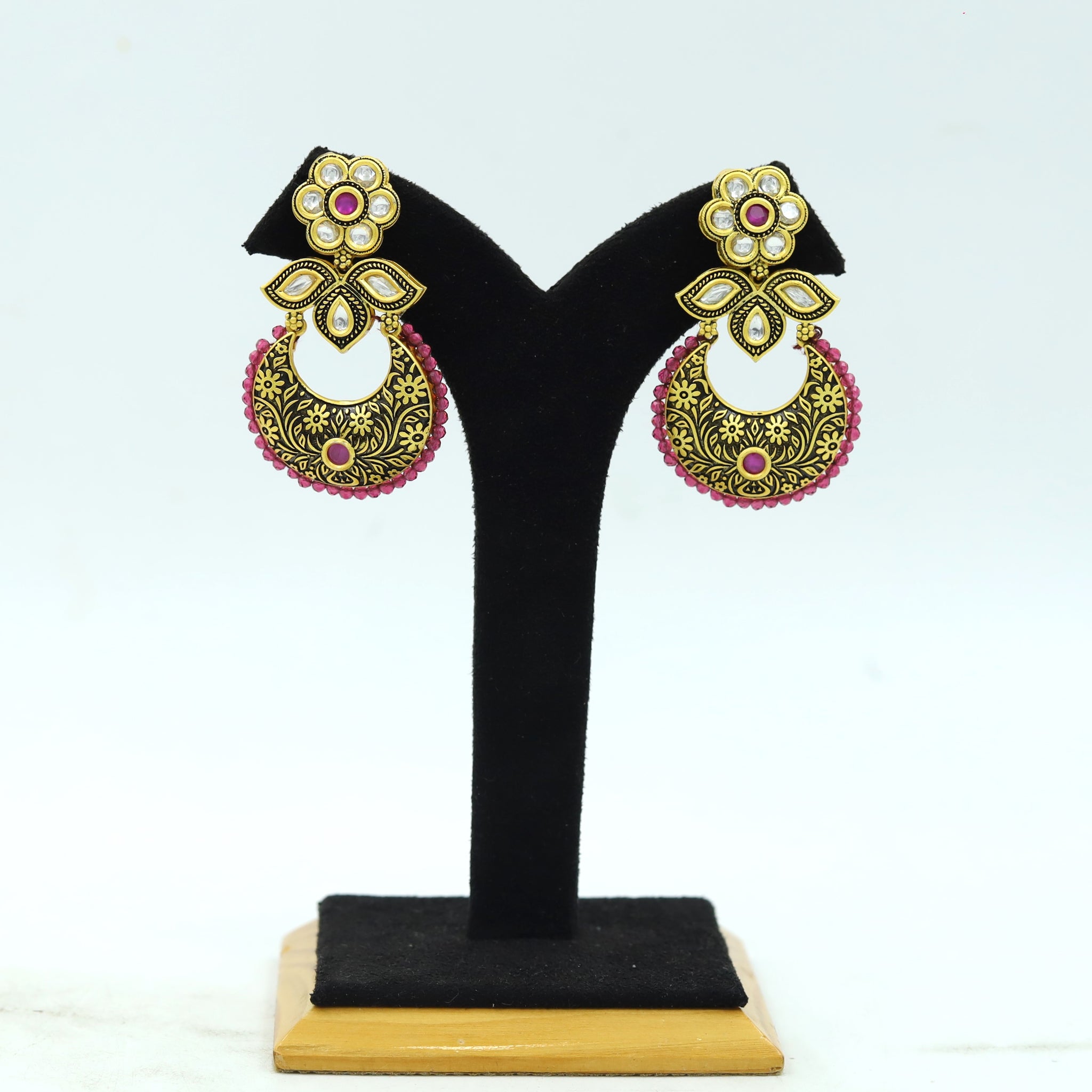 Ruby Gold Look Earring 15580-2727