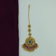 Ruby Green Maang Tikka 9418-4224