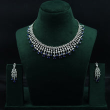 Round Neck Zircon/AD Necklace Set 11905-69