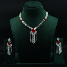 Manish Malhotra Inspired Round Neck Zircon/AD Necklace Set 11897-69