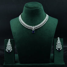 Round Neck Zircon/AD Necklace Set 11899-69