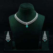 Round Neck Zircon/AD Necklace Set 11899-69