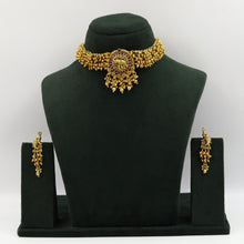 Choker Gold Look Necklace Set 7782-21