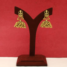 Antique Gold Plated Long Neck Temple Necklace Set 9978-28