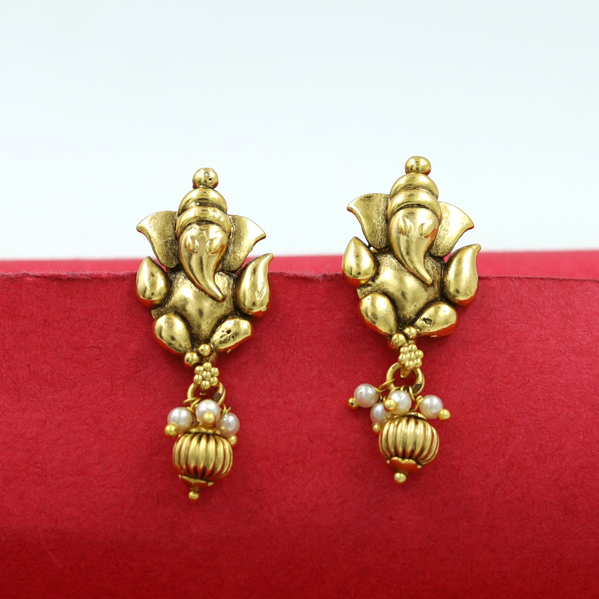 Gold Plated Temple Earring 15749-28