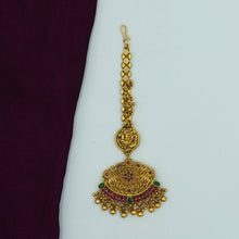 Ruby Green Maang Tikka 15696-2843