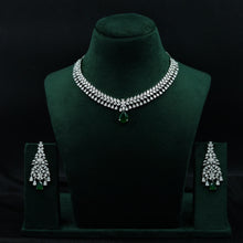 Round Neck Zircon/AD Necklace Set 11899-69