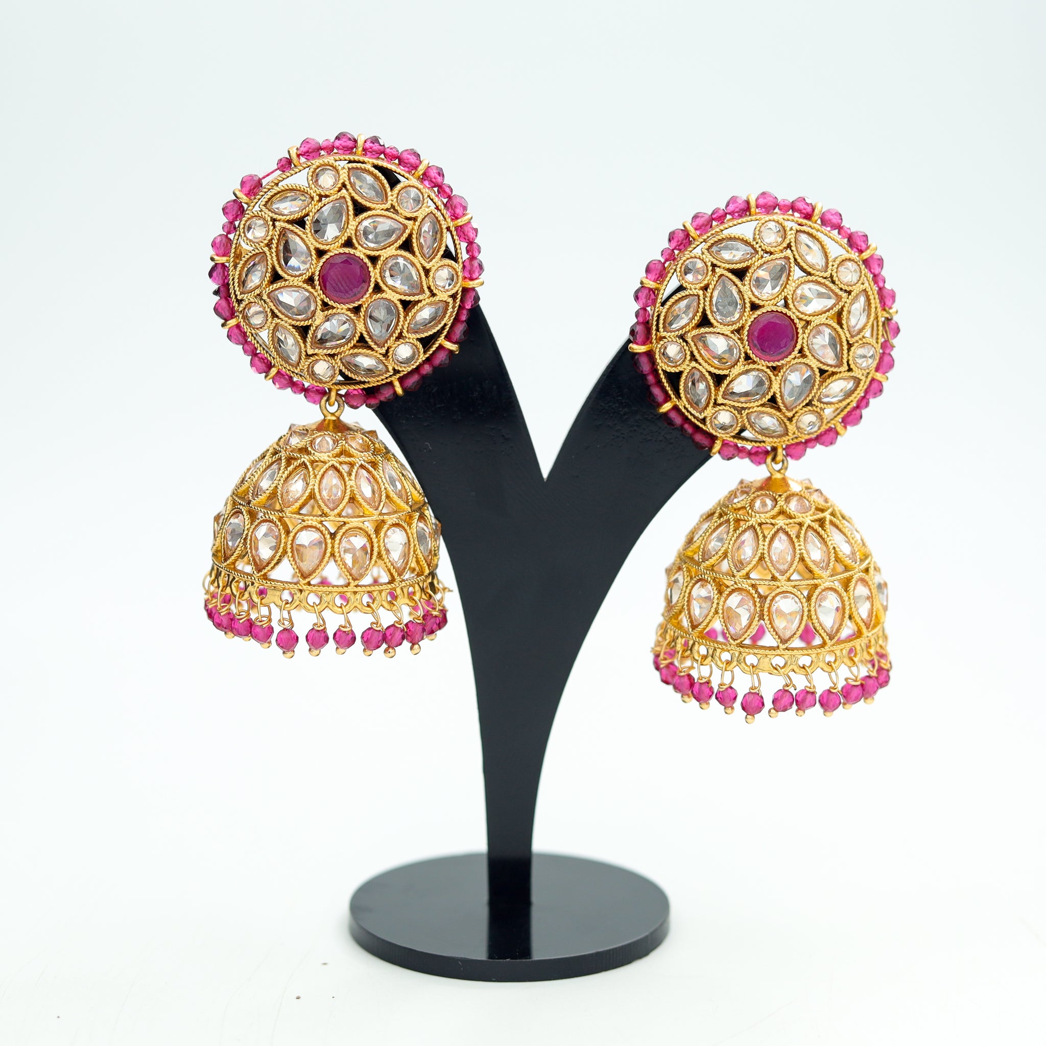 Gold Look  Stone Jhumki 17971-5153