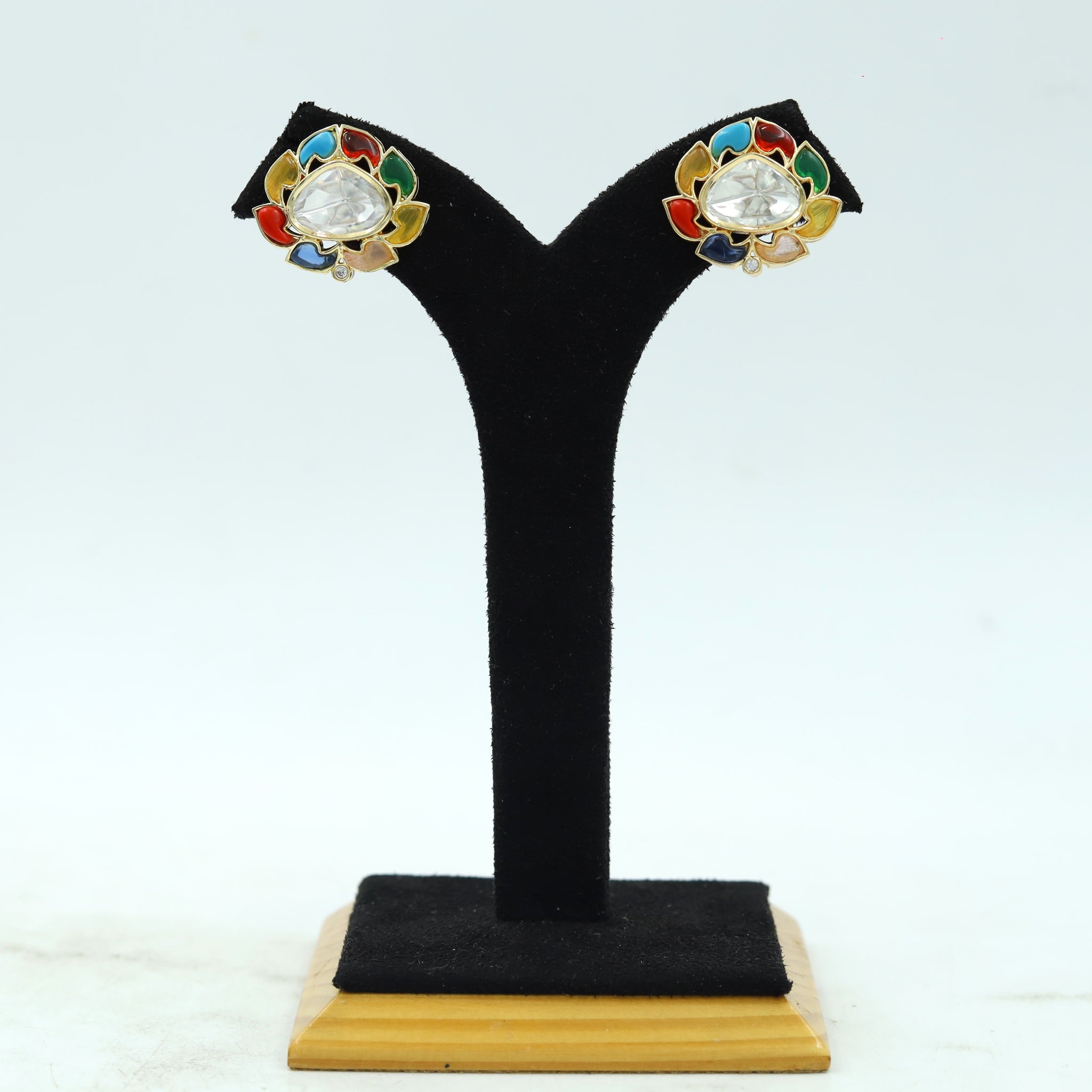 Multi Color Sabyasachi Inspired KundanTops/Studs 14973-89